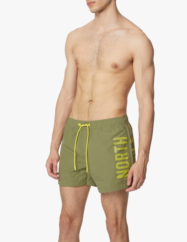 North Sails Costume cotone nylon logo grande scr - verde - immagine 1