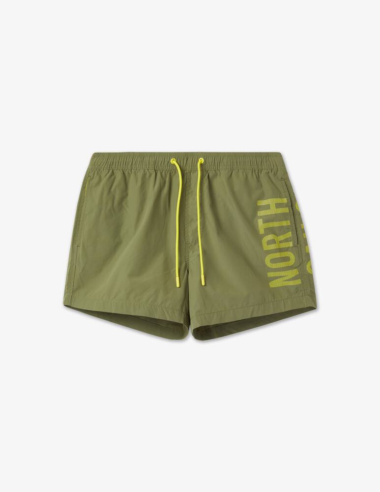 North Sails Costume cotone nylon logo grande scr - verde - immagine 3