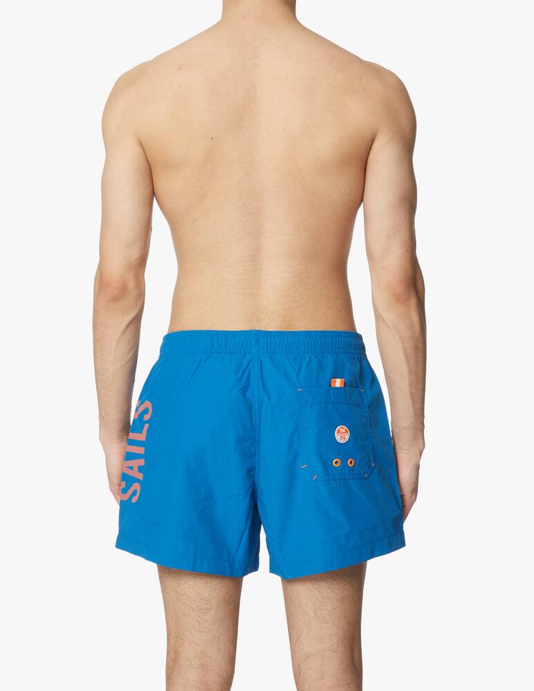 rinascente North Sails Cotton nylon big logo scr swimshorts - blue