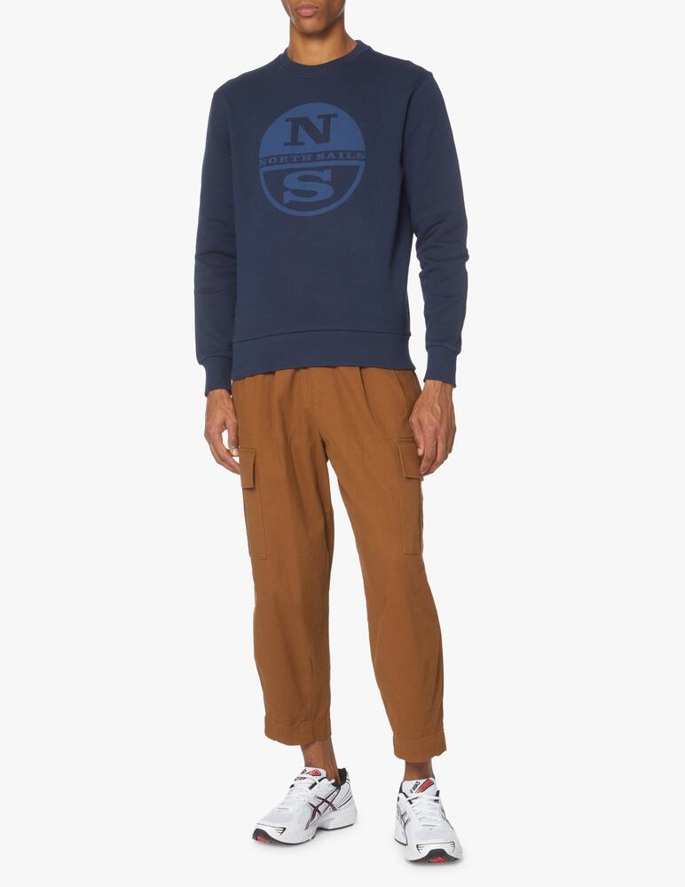 rinascente North Sails Felpa girocollo macrologo - blu