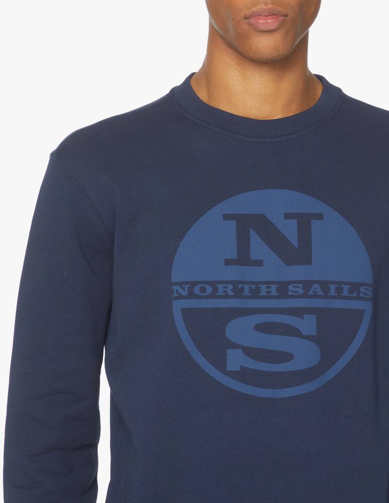rinascente North Sails Felpa girocollo macrologo - blu