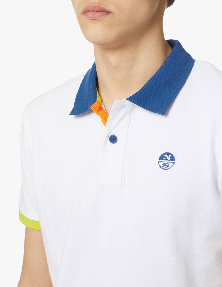 rinascente North Sails Polo manica corta collo contrasti - bianco