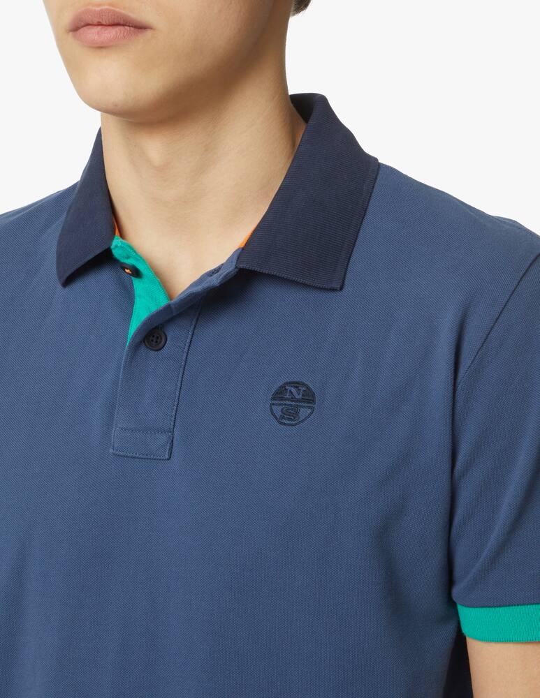 rinascente North Sails Polo manica corta collo contrasti - blu
