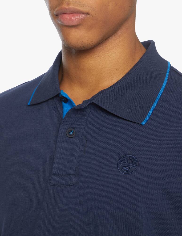 rinascente North Sails Polo manica corta piquet stretch bordino - blu