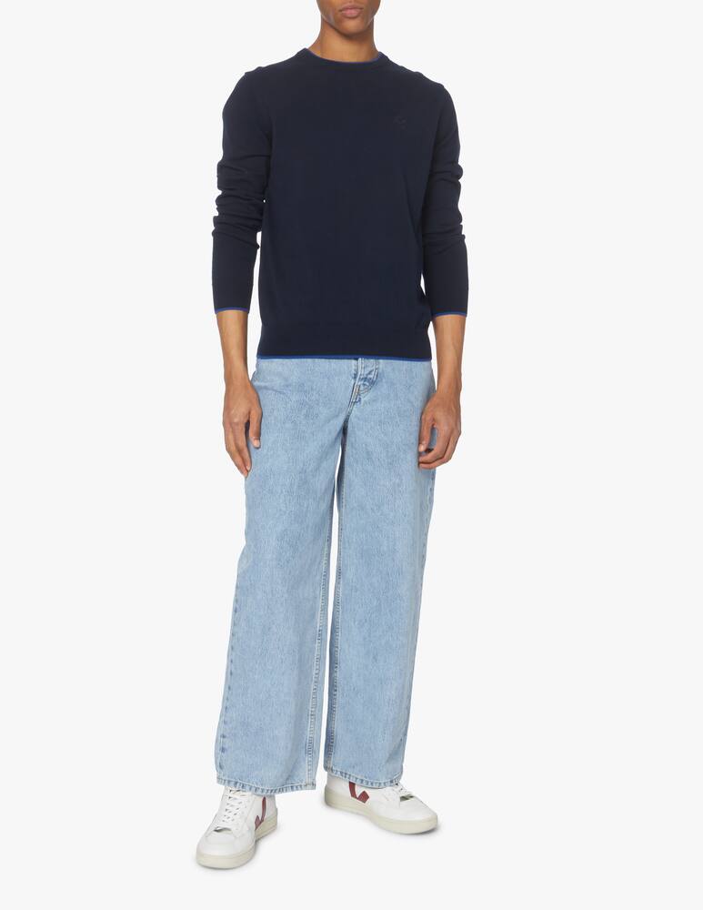 rinascente North Sails Small logo cotton crew neck sweater - blue