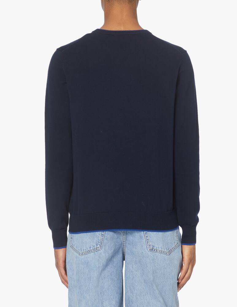 rinascente North Sails Small logo cotton crew neck sweater - blue