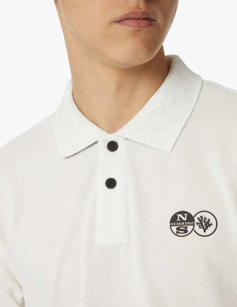 rinascente North Sails Polo manica corta collo contrasto - bianco