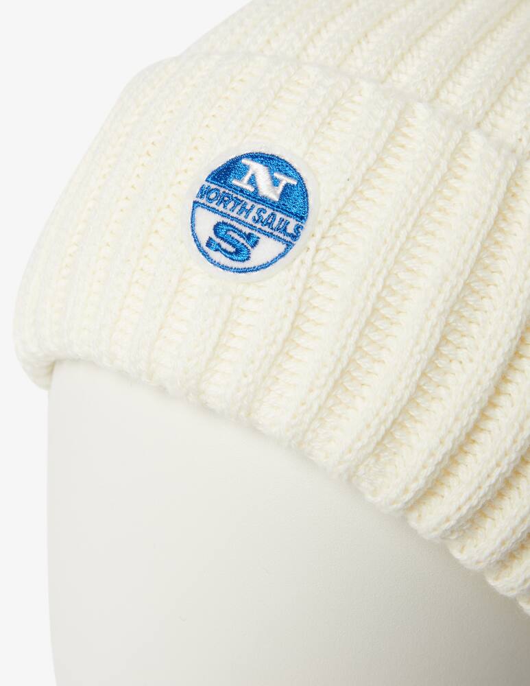 rinascente North Sails Cappello beanie con bollino - Bianco