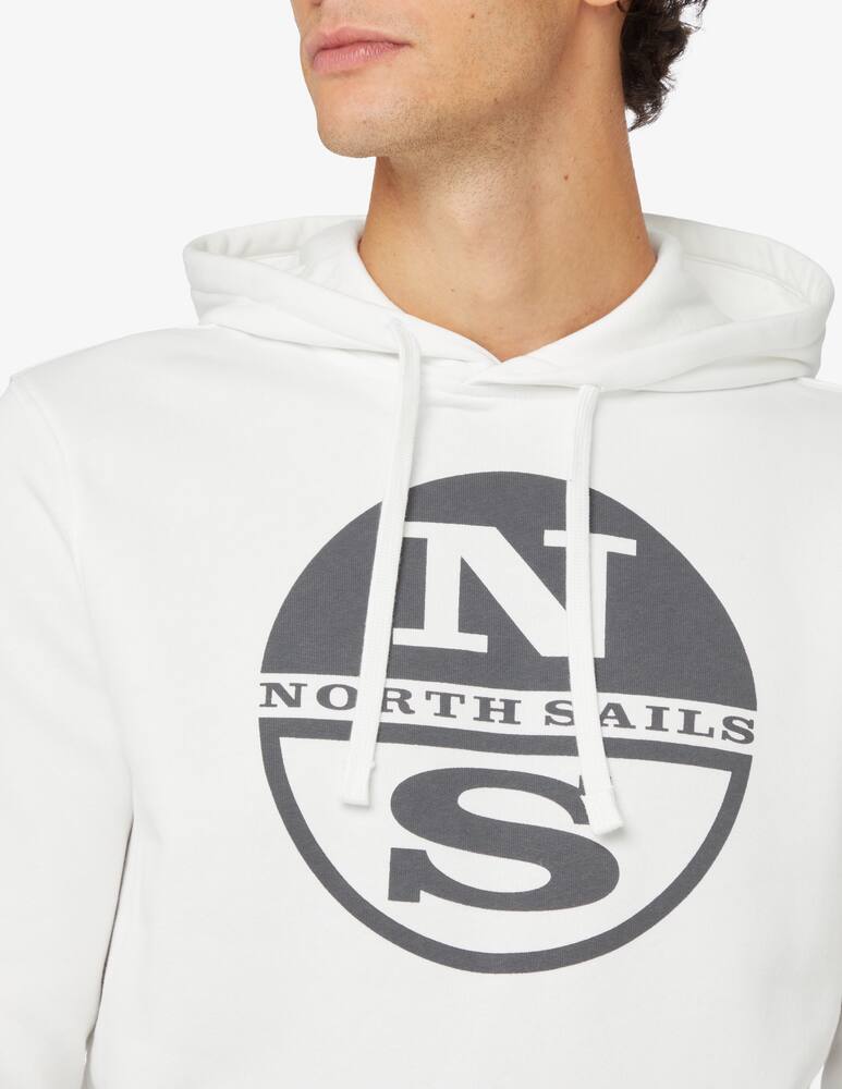 rinascente North Sails Felpa con cappuccio con logo - Bianco