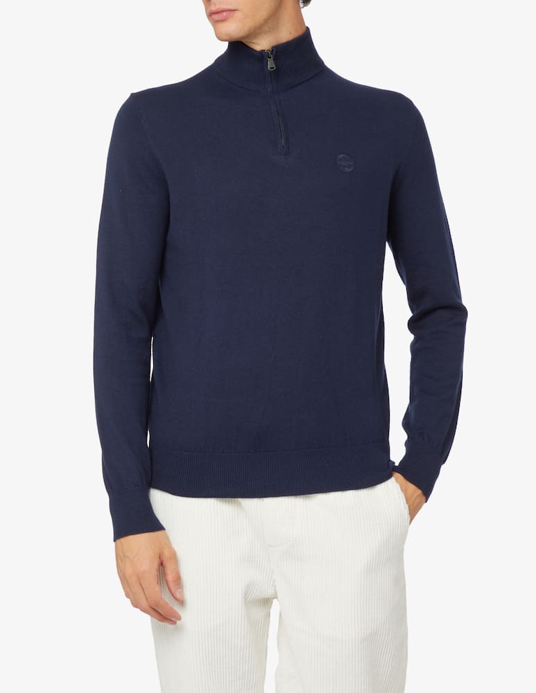 North Sails Zipped logo cardigan - Blue - picture 1 North Sails Zipped logo cardigan - Blue - picture 1