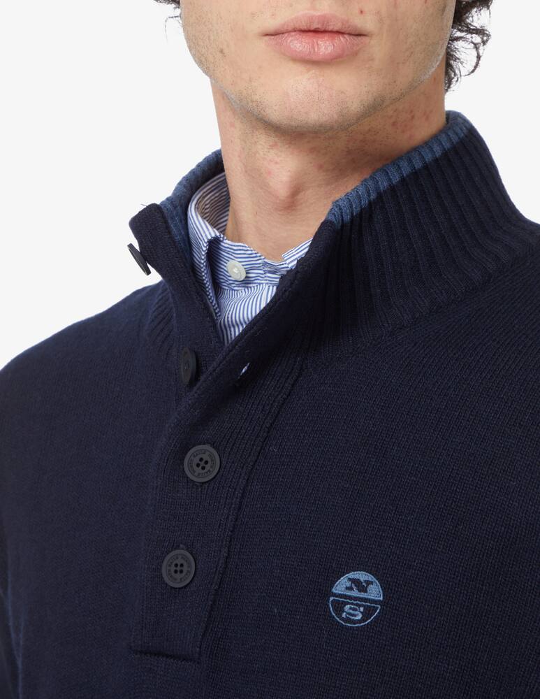 rinascente North Sails Cashmere blend buttoned jumper - Blue