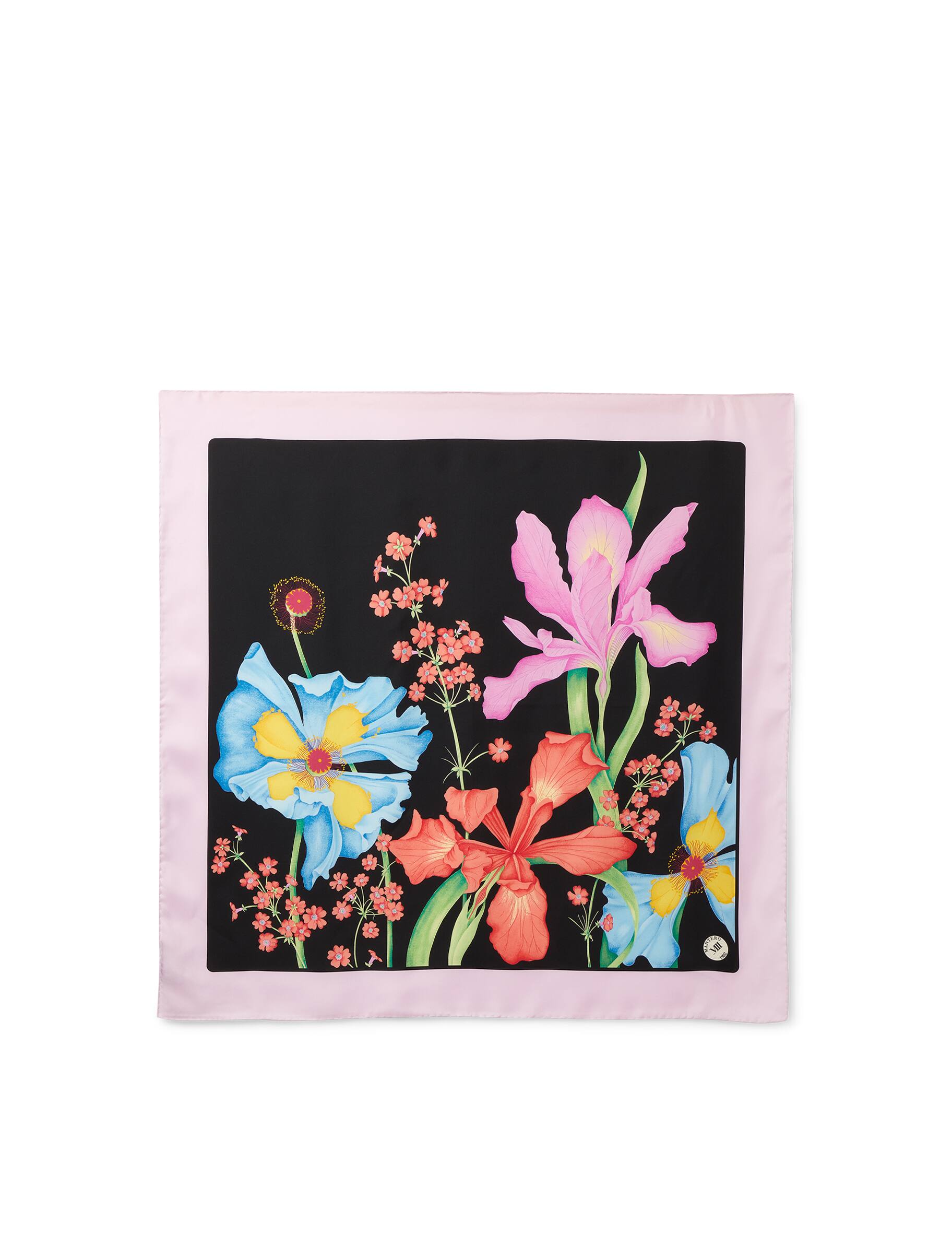 Foulard Carré En Soie Mantero - Motif 'L'orologio Della Torre' - Occasion - Multicouleur