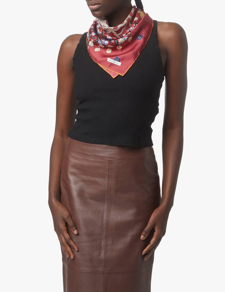 Mantero 1902 Foulard in twill di seta - rosso - immagine 2