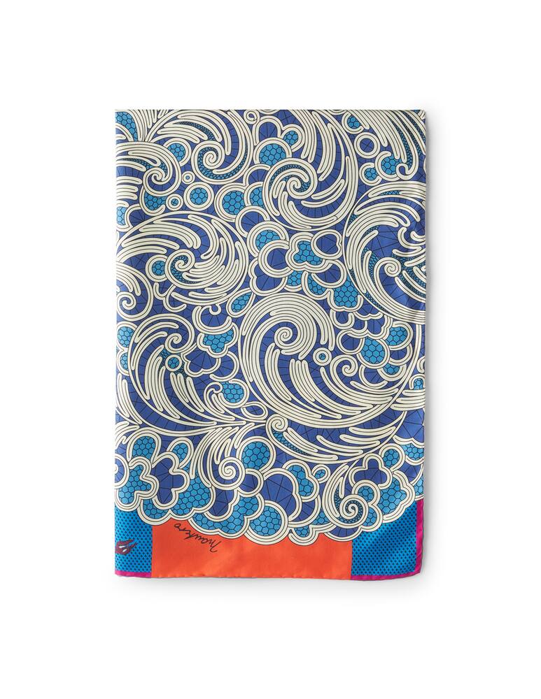 rinascente Mantero 1902 Silk twill scarf - blue