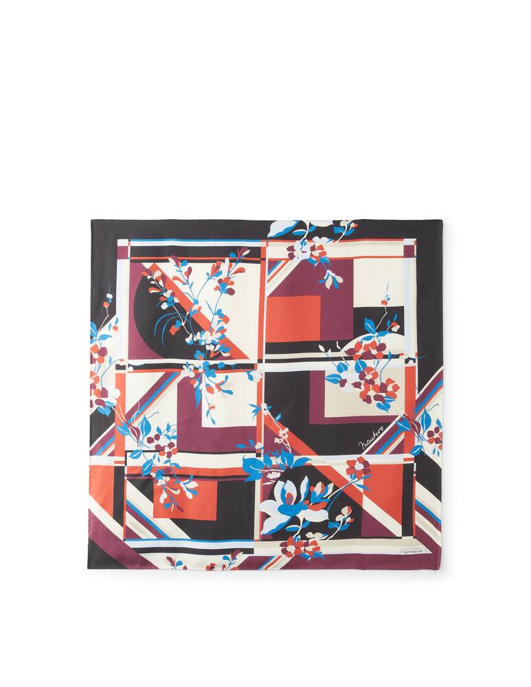 rinascente Mantero 1902 Silk twill scarf - blue