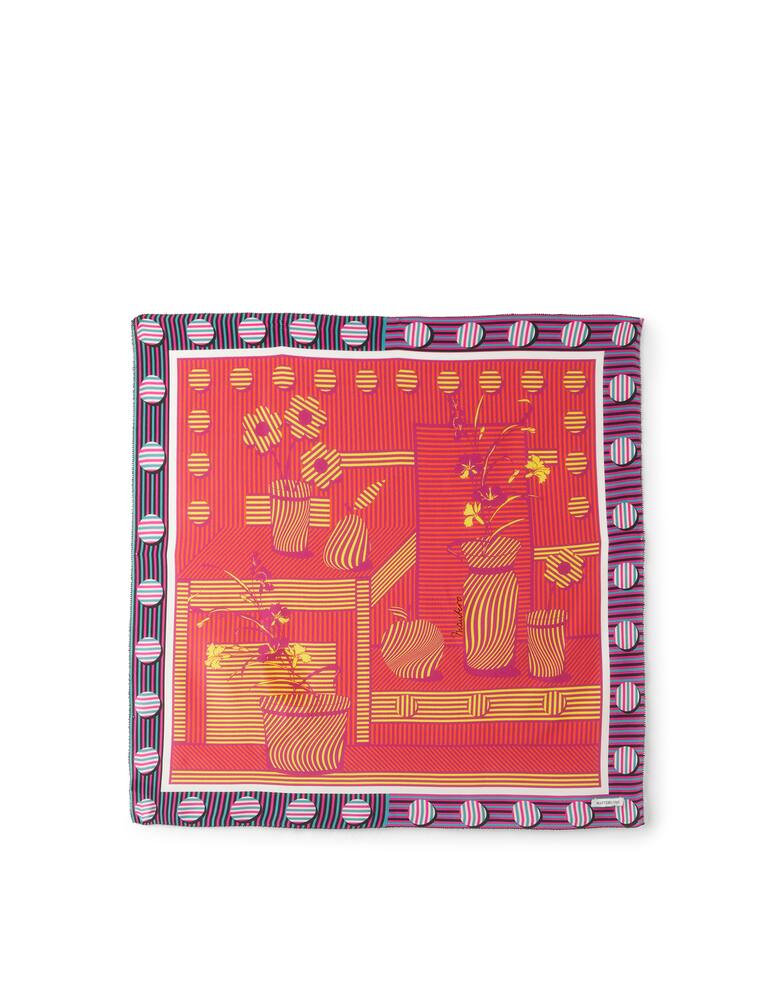 rinascente Mantero 1902 Foulard in crêpe di seta - rosso