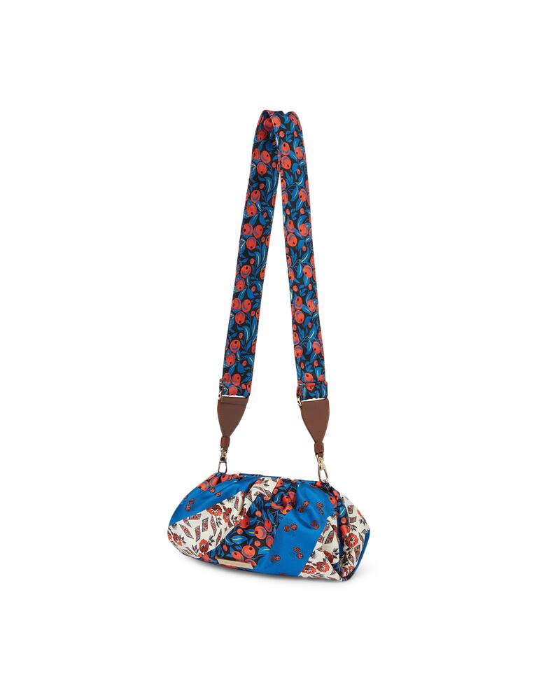 rinascente Mantero 1902 Borsa in seta con tracolla - blu