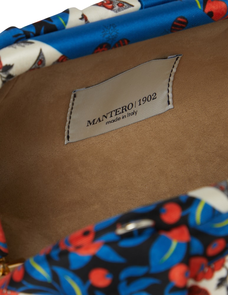 rinascente Mantero 1902 Borsa in seta con tracolla - blu