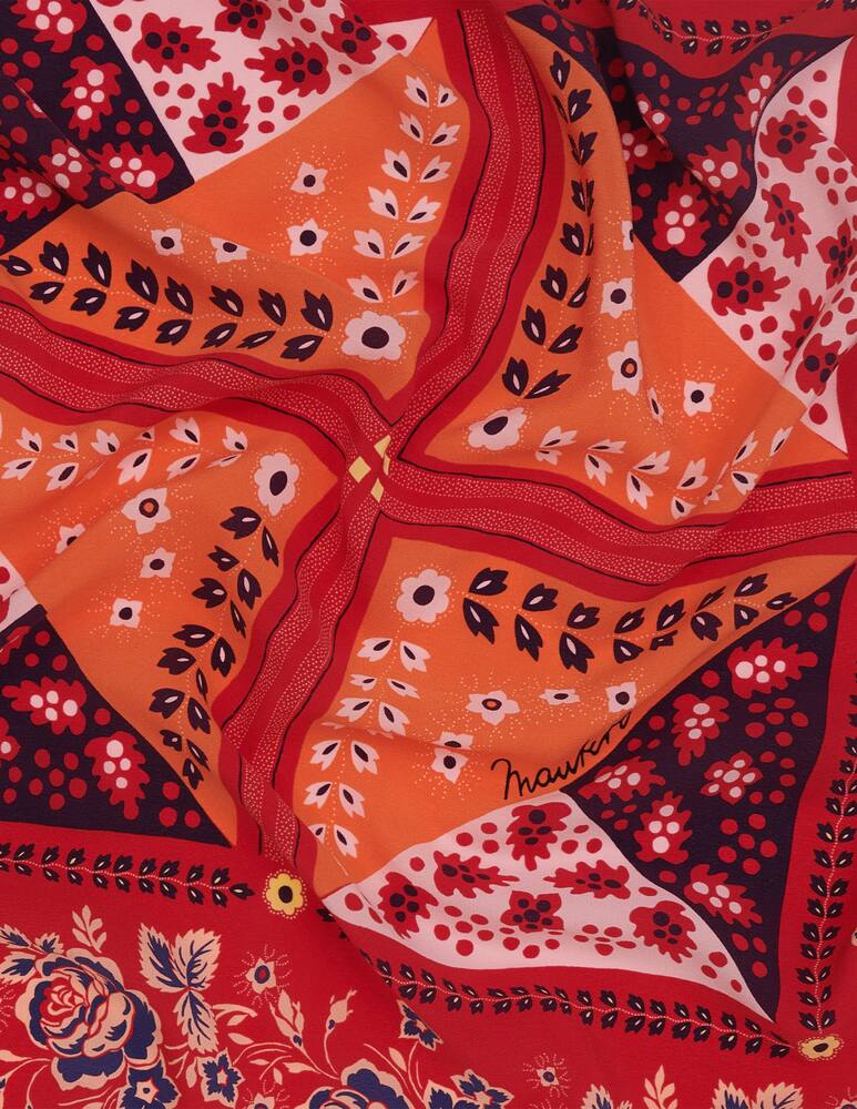 rinascente Mantero 1902 Foulard in seta Places De Volges - Rosso