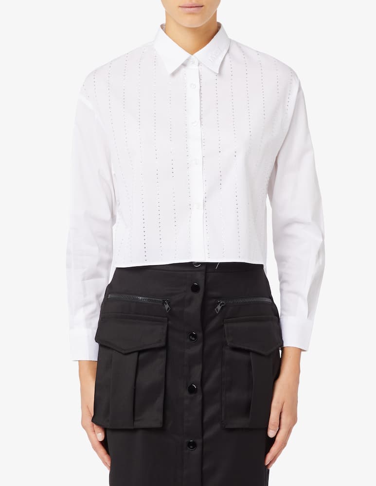 Jaycì Camicia crop boxy crystal - immagine 1 Jaycì Camicia crop boxy crystal - immagine 1
