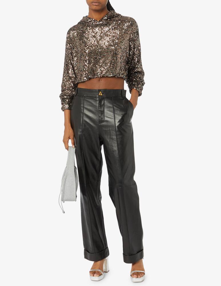 rinascente Jaycì Felpa crop con paillettes