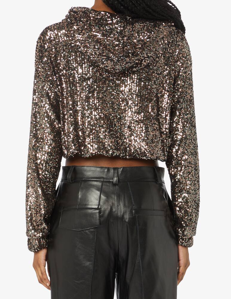 rinascente Jaycì Felpa crop con paillettes