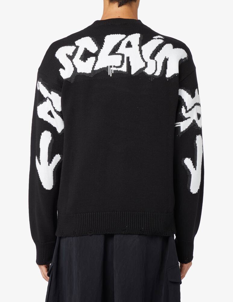 rinascente Disclaimer Maglia girocollo tricot lettering graffiti