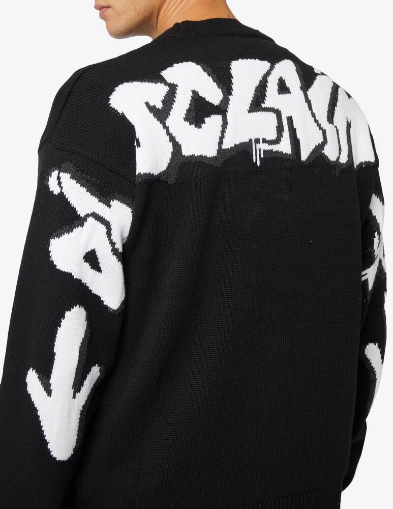 rinascente Disclaimer Maglia girocollo tricot lettering graffiti