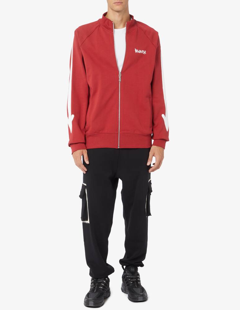 rinascente Disclaimer Felpa con cerniera lettering tape