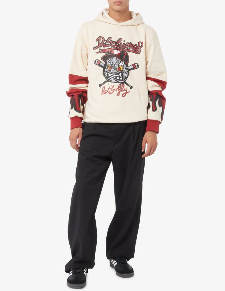 rinascente Disclaimer Felpa con cappuccio lettering fiamme