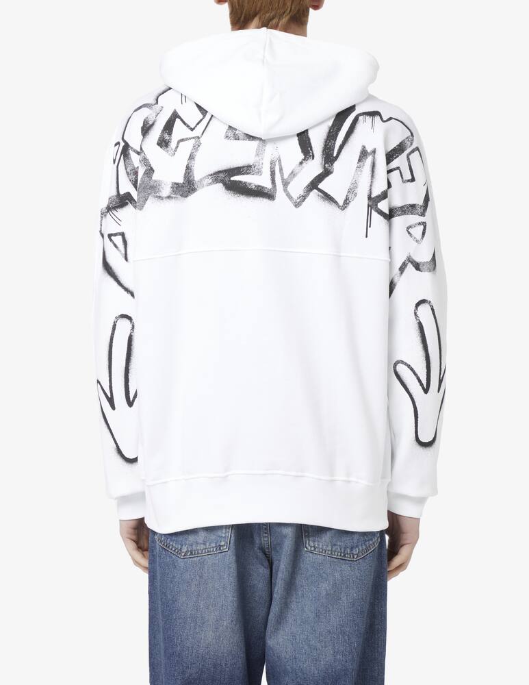 rinascente Disclaimer Felpa con cappuccio graffiti retro
