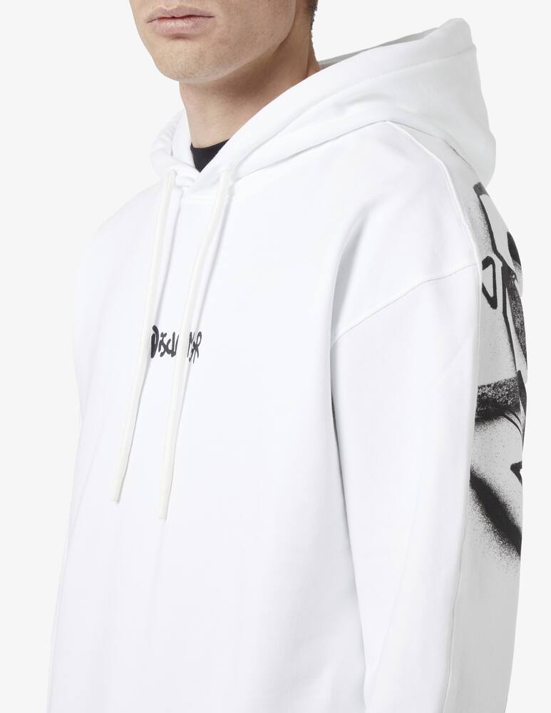 rinascente Disclaimer Felpa con cappuccio graffiti retro