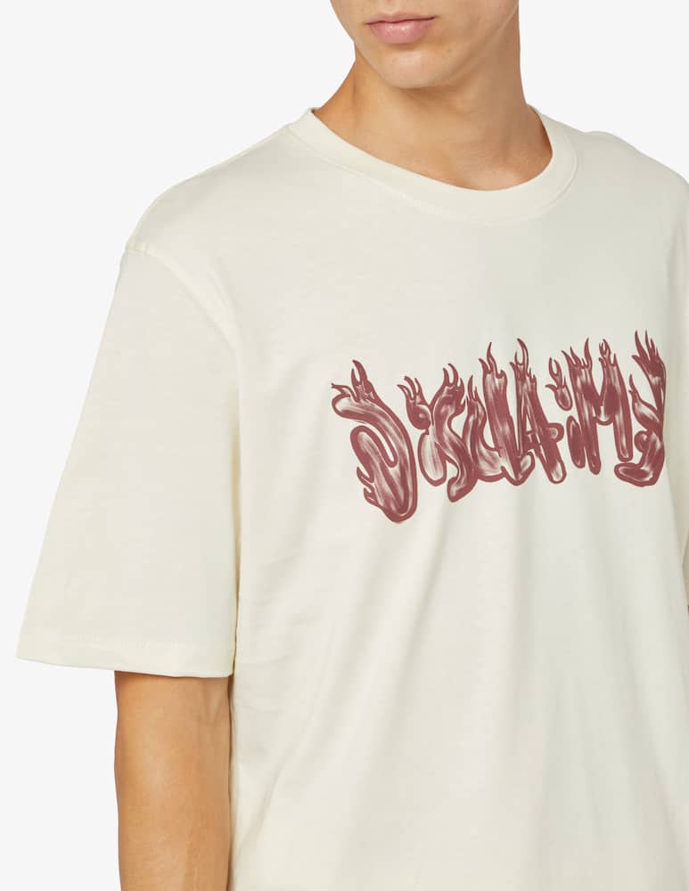 Disclaimer Maglietta lettering fiamme front - immagine 4 Disclaimer Maglietta lettering fiamme front - immagine 4