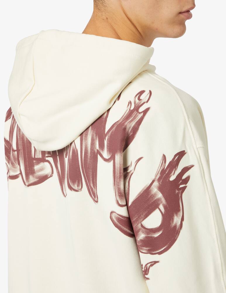 rinascente Disclaimer Felpa con cappuccio lettering fiamme back