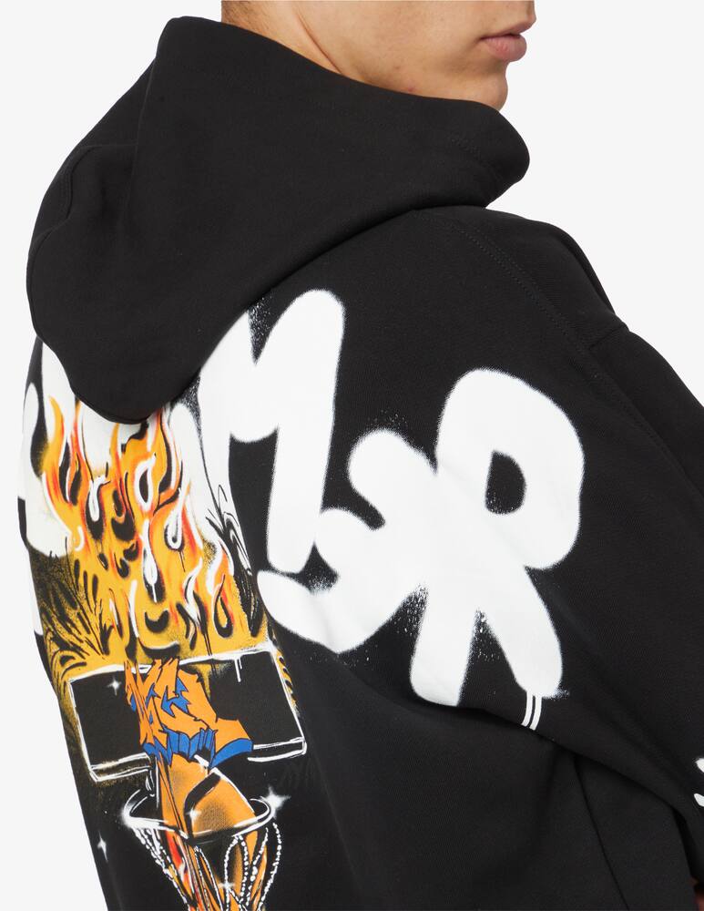 rinascente Disclaimer Felpa con cappuccio lettering canestro back