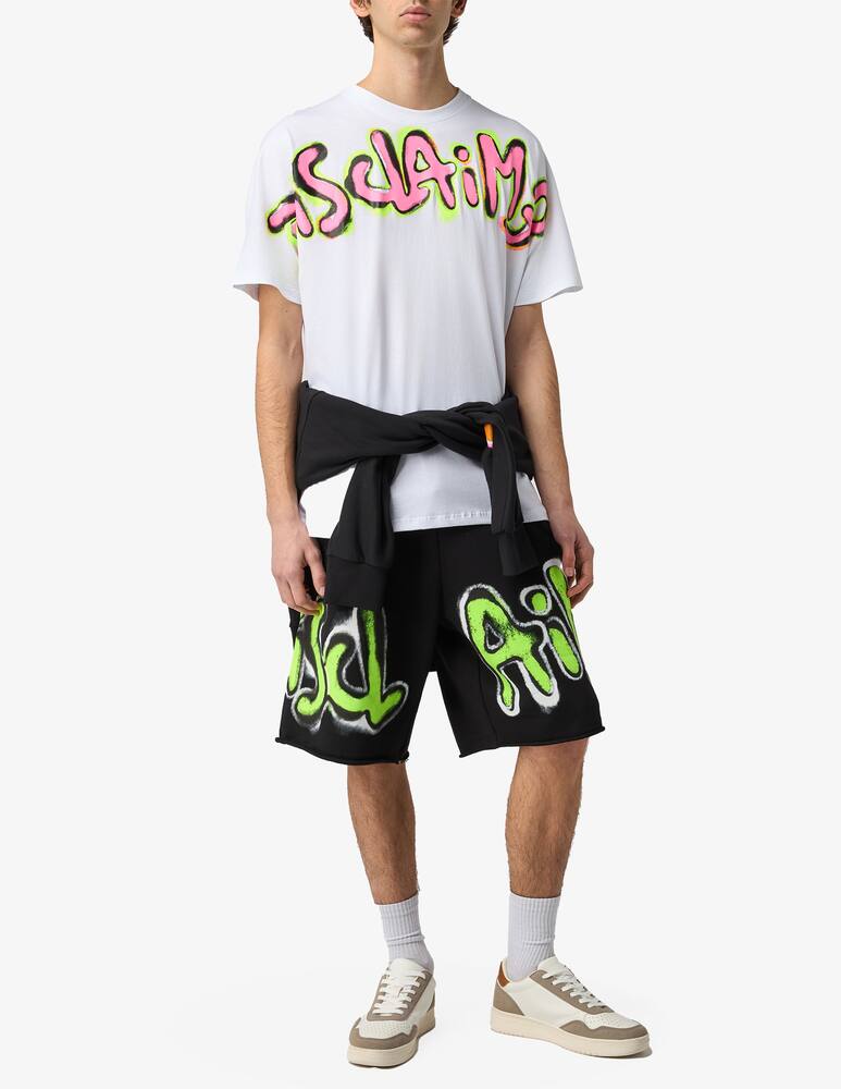 rinascente Disclaimer Bermuda graffiti shorts