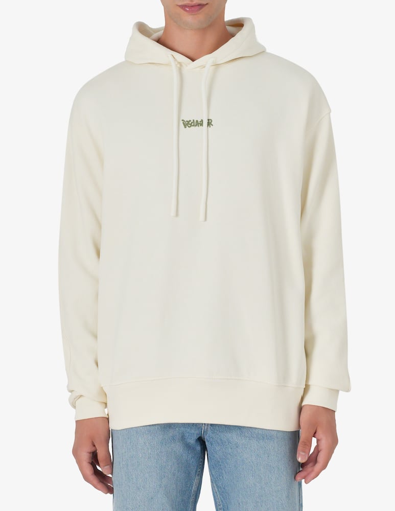 rinascente Disclaimer Hoodie lettering spray back