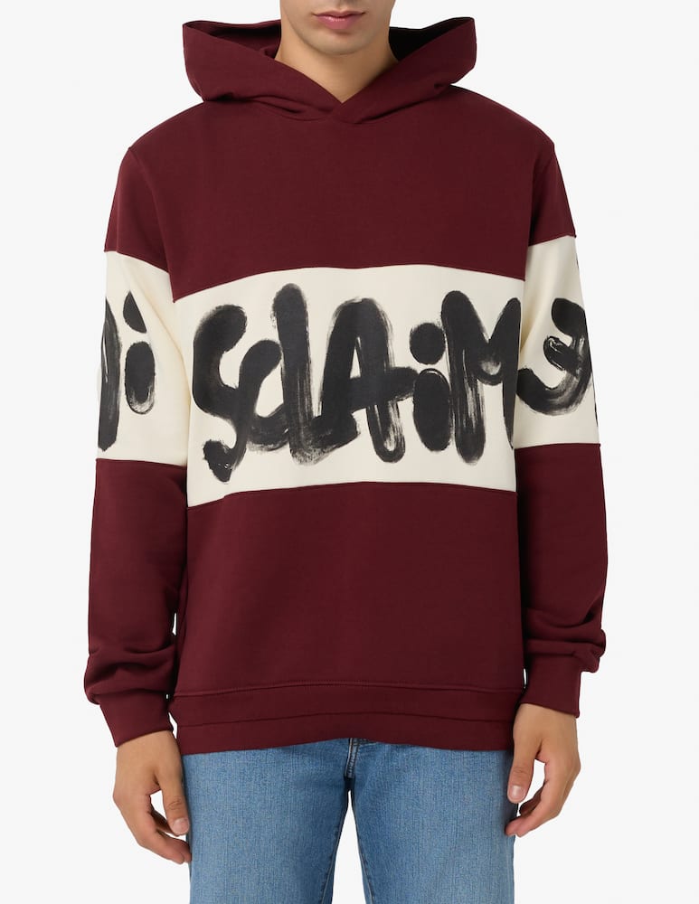 rinascente Disclaimer Hoodie lettering panel