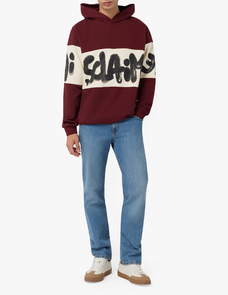 rinascente Disclaimer Hoodie lettering panel