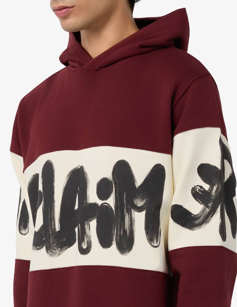 rinascente Disclaimer Hoodie lettering panel