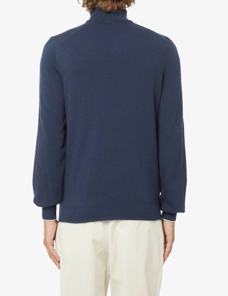 rinascente Fedeli Wool and cashmere zipped jumper - Blue
