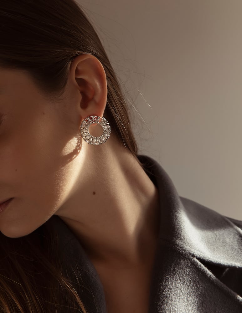 rinascente Co.Ro Gasometer sterling silver earrings
