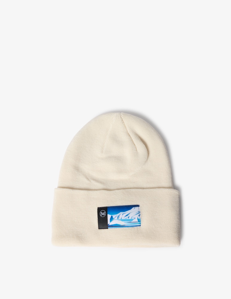rinascente Buff Knitted beanie with patch