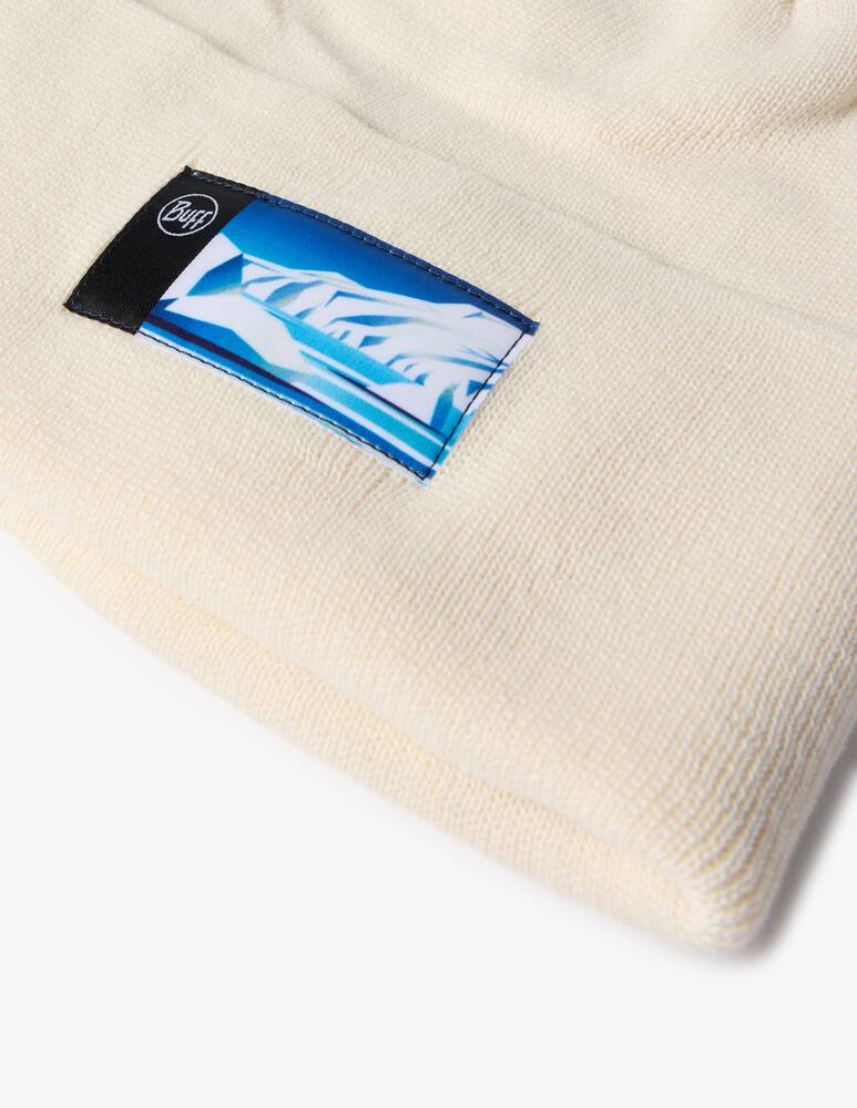 rinascente Buff Knitted beanie with patch