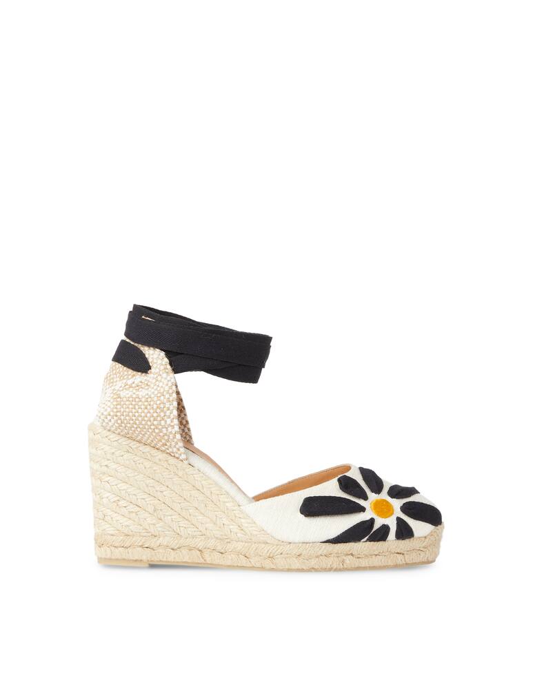 rinascente Castaner Candace floral linen wedges sandals