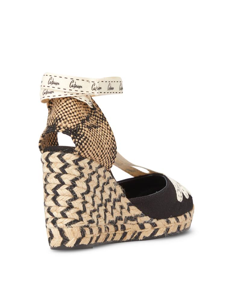 rinascente Castaner New wedge espadrillas with logo laces - black