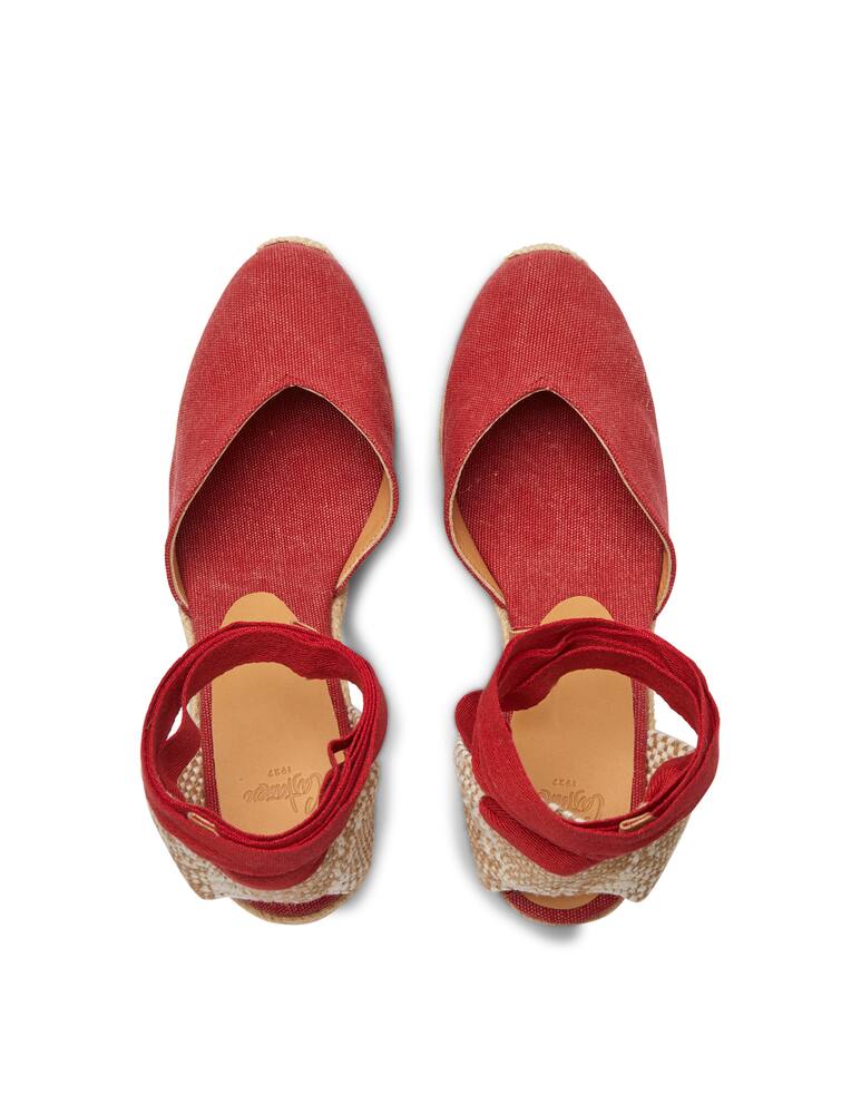 rinascente Castaner Chiara wedge espadrillas - red