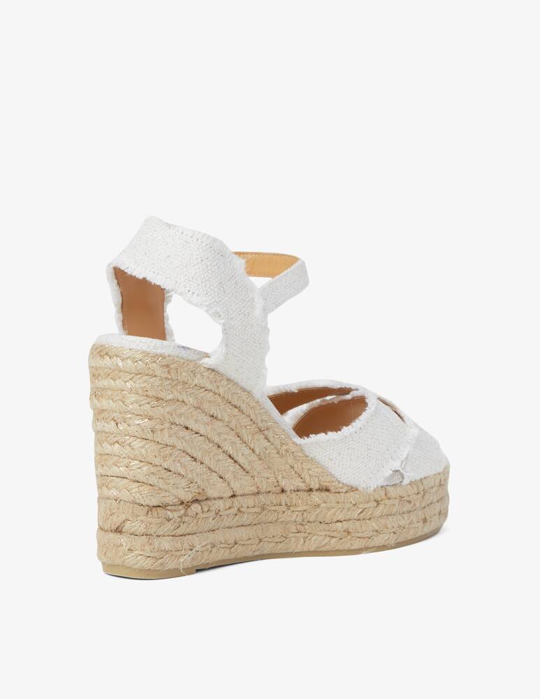 rinascente Castaner Sandali platform con cinturino glitterato - bianco