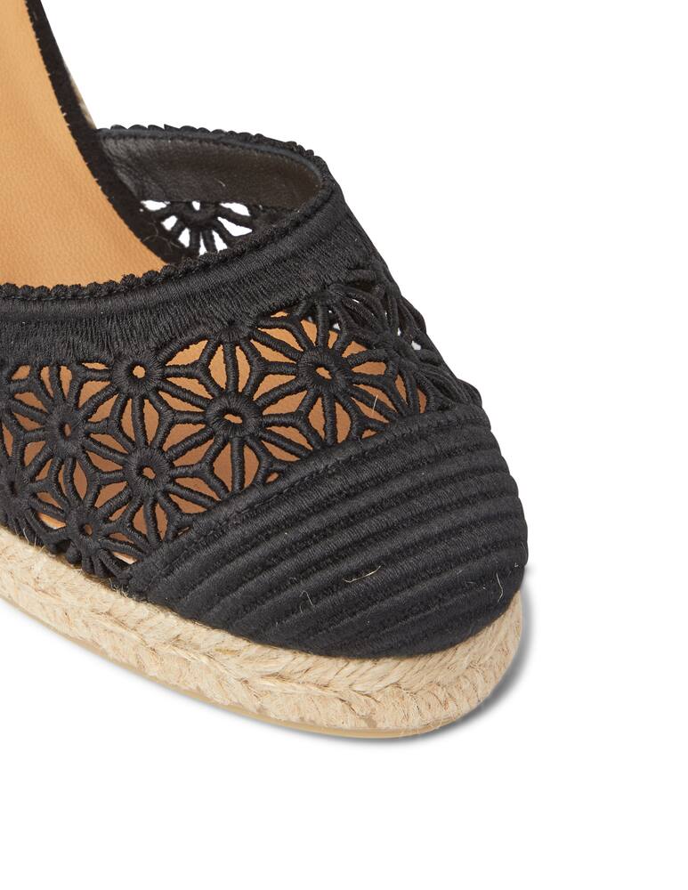 rinascente Castaner Decollete con zeppa New con macrame - nero