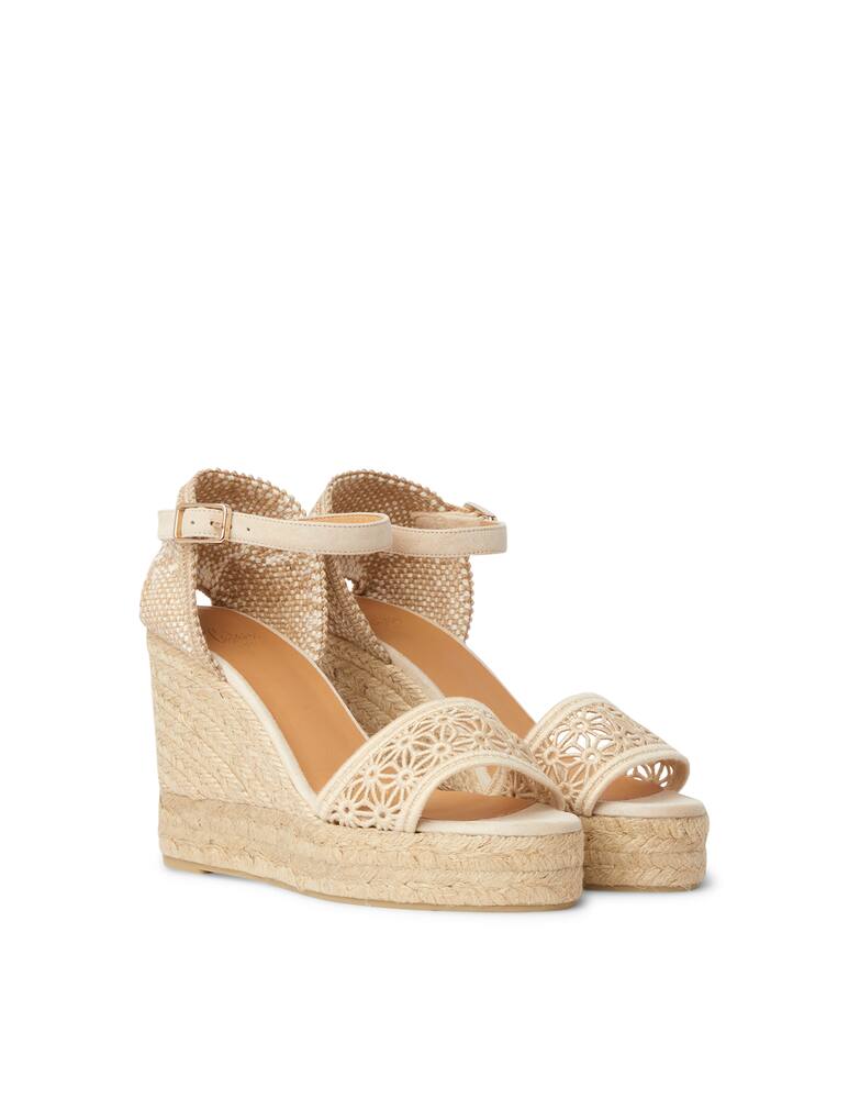 rinascente Castaner Sandali platform con macrame - beige
